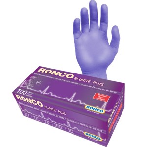 Blurite Plus Nitrile Dark Blue Examination Glove Powder Free Medium 100x10